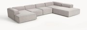 Modulaire U-bank Lennon uit bouclé