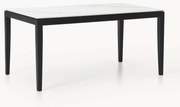Eettafel Jackson met tafelblad in marmerlook, in verschillende formaten, zwart