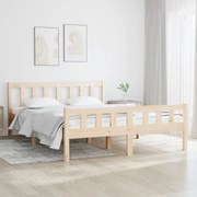 vidaXL Bedframe massief hout 120x190 cm 4FT Small Double