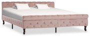 vidaXL Bedframe fluweel roze 180x200 cm