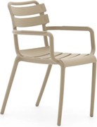 Dining tuinstoel | Forza  Vico | Kunststof | Taupe | Stapelbaar | Kees Smit Tuinmeubelen