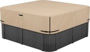 VEVOR Hot Tub Cover (2285 x 2285 x 508 mm) Weerbestendig en waterdicht, Spa Cover Stofkap Gemaakt van Oxford-stof en met 950 N scheurweerstand, Stofdicht voor badkuipen Bruin