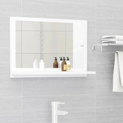 vidaXL 804562  Bathroom Mirror White 60x10,5x37 cm Engineered Wood