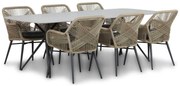 Tuinset 6 personen 240 cm Rope Taupe Lifestyle Garden Furniture Advance/Valerio