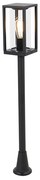 Staande buitenlamp zwart 100 cm met grondpin en kabelmof - Charlois