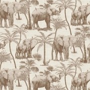 DUTCH WALLCOVERINGS Behang Elephant Grove beige