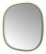 Hotbath &More Contour spiegel deens ovaal 60x60cm geborsteld gunmetal PVD