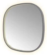 Hotbath &More Contour spiegel deens ovaal 60x60cm geborsteld gunmetal PVD