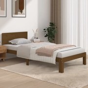 vidaXL Bedframe massief hout honingbruin 90x190 cm 3FT Single