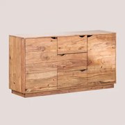 Tasmani Acaciahouten Dressoir 140x40 Cm Acacia Bruin - Sklum
