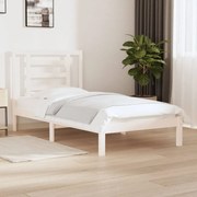 vidaXL Bedframe massief grenenhout wit 90x200 cm