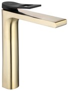 Wastafelkraan Rea Soul Black/Gold Brush High
