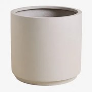 Saturnus Bloempot Van Polystone Zand Grijs & Ø25 Cm - Sklum
