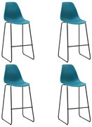 vidaXL Barstoelen 4 st kunststof turquoise