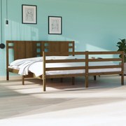 vidaXL Bedframe grenenhout honingbruin 180x200 cm 6FT Super King