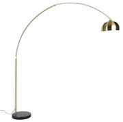 Booglamp messing met zwarte marmeren voet met kap messing - XXL Modern E27 Binnenverlichting Lamp