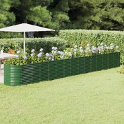 vidaXL Plantenbak 620x80x68 cm gepoedercoat staal groen