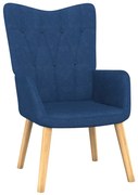 vidaXL Relaxstoel stof blauw