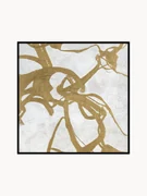 Handbeschilderde canvasdoek Goldplay met houten frame