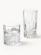Whisky- & highballglazen George met reliëfpatroon, 8-delig