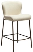 Dan-Form Glam Counter Barstoel Boucle Almond Shimmer Antique Brass