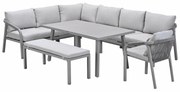 Garden Impressions Tarera lounge dining set 7-delig R - taupe