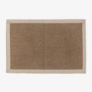Deurmat In Jute 60x40 Cm Gimendy Gardenia Wit - Sklum
