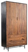 Tower Living Grote Wandkast Sheesham Hout Taviano - 120x45x220cm.
