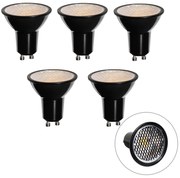 Set van 5 GU10 dimbare LED lampen 50mm honey rate 6W 400 lm 3000K