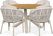 Tuinset 4 personen 125 cm Rope Zand/Beige Lifestyle Garden Furniture Monaco/Ancona