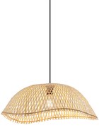 Bohemian hanglamp zwart met bamboe - LilyBohemian E27 Bohemian Binnenverlichting Lamp