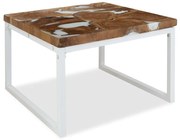 vidaXL Salontafel 60x60x40 cm teakhout en hars