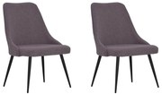 vidaXL Eetkamerstoelen 2 st stof taupe