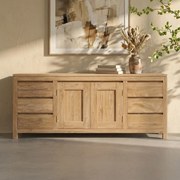 Tower Living Teak Hout Dressoir Onbehandeld 180 Cm Corona - 180x45x75cm.