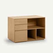 Dubbele bureaukast in fineereik, Working