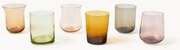 Mondgeblazen tumblers Diseguale, 6-delig