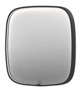 INK SP31 spiegel - 80x4x80cm contour in stalen kader incl dir LED - verwarming - color changing - dimbaar en schakelaar - mat zwart 8409820