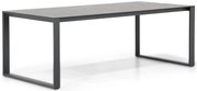 Dining Tuintafel rechthoekig HPL 220 x 100 cm Aluminium/HPL Grijs Santika Zaga