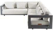 Metropolitan hoek loungeset 3 delig links antraciet aluminium 4 Seasons Outdoor