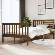 vidaXL Bedframe massief hout honingbruin 120x190 cm 4FT Small Double