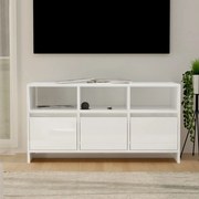 vidaXL Tv-meubel 102x37,5x52,5 cm spaanplaat hoogglans wit