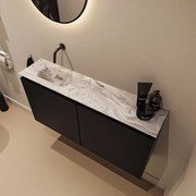 Mondiaz Ture DLux toiletmeubel 100cm urban met wastafel glace links zonder kraangat