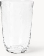 Mondgeblazen waterglazen Hammered met oneven oppervlak, 4-delig