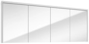 Fontana Basic spiegelkast 157cm met 4 deuren wit mat