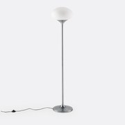 Vloerlamp van chroom en opaline metaal, Merisa