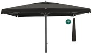 + 15% kassakorting | Parasol Shadowline Java | Inclusief hoes | Vierkant | 450x450cm | Met draaihendel | Zwart | Kees Smit Tuinmeubelen
