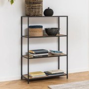 Metalen Boekenkast Met 4 Planken - 77x35x114cm.