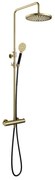 Hotbath Cobber thermostatische regendoucheset met 30cm ronde hoofddouche ronde handdouche messing geborsteld SDS9BB15