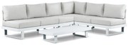 Hoek loungeset 6 personen Aluminium Wit  Lifestyle Garden Furniture Lorenzo