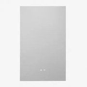 Rechthoekige Wandspiegel 55x90 Cm Voor Badkamer Met Led-licht En Anti-condens Riben Transparant - Sklum